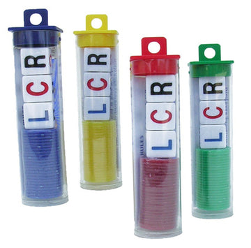 Lcr Left Center Right Dice Game - 4 Sets - (Assorted Colors)