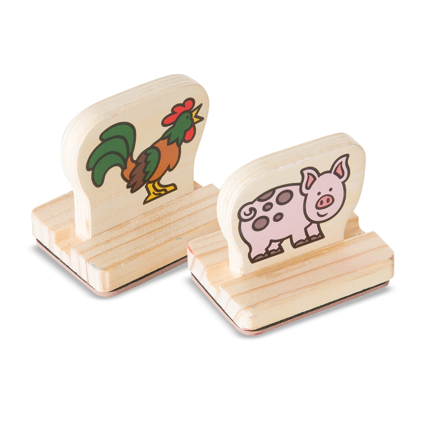 Melissa & Doug My First Wooden Stamp Set - Farm Animals - Art Projects, With Washable Ink, Farm Themed Wooden Stamps For Kids Ag