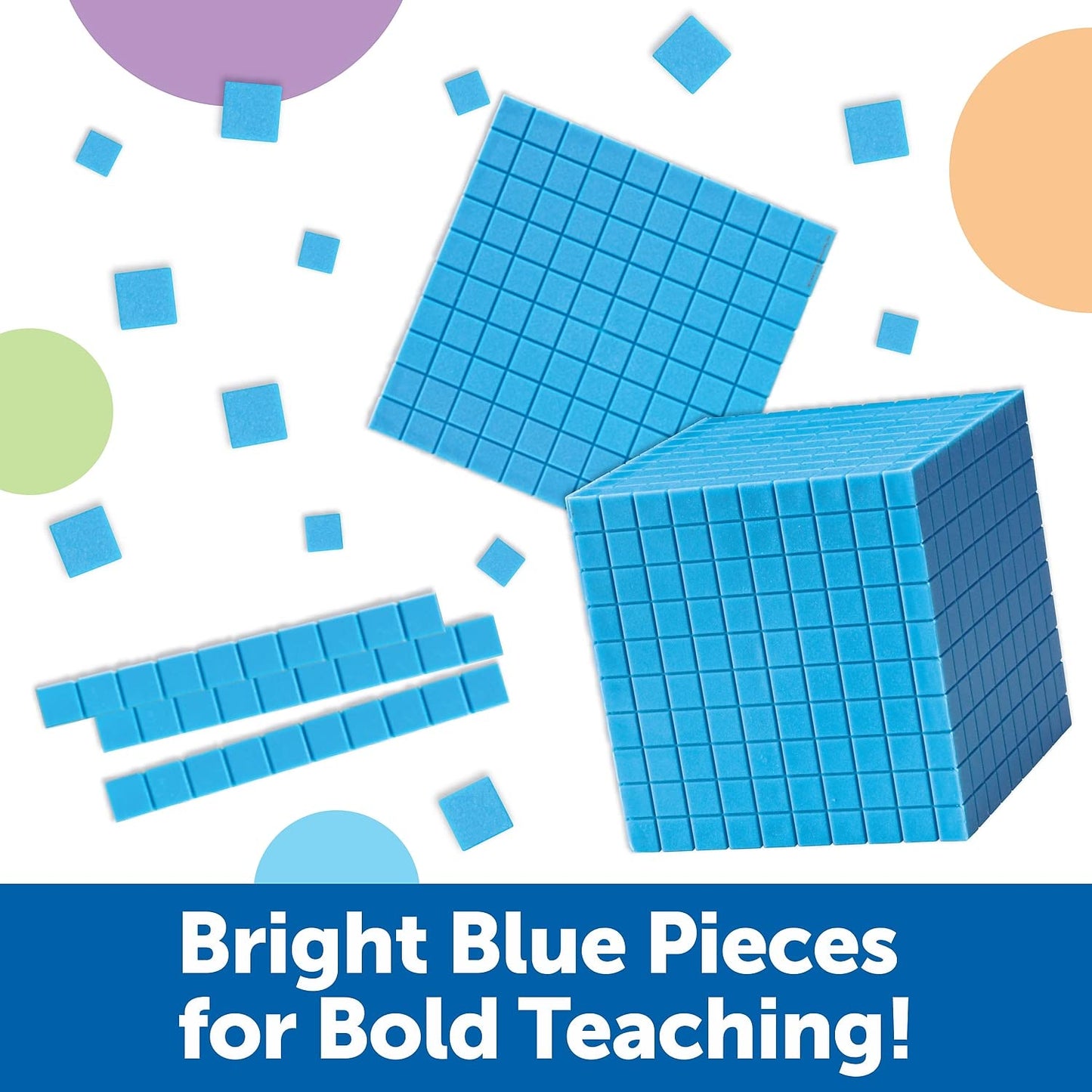 Learning Resources LER6366 Gigantic Magnetic Base Ten Set, Blue, 1/Each