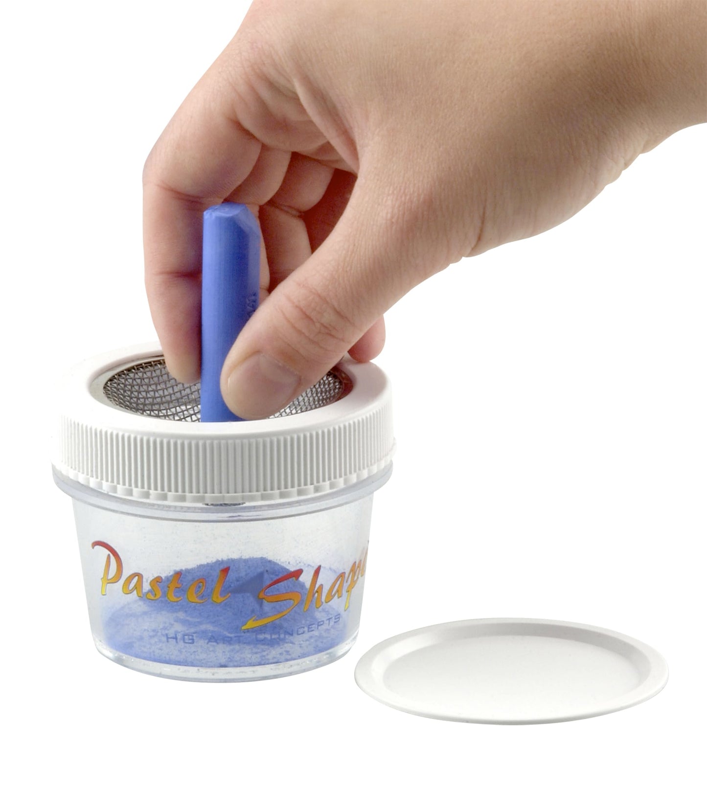 HG Art Concepts Pastel Sharpener & Shaper with Storage Jar Shapes Soft Pastels to A Point Or Shape - Complete Set with Wire Brus