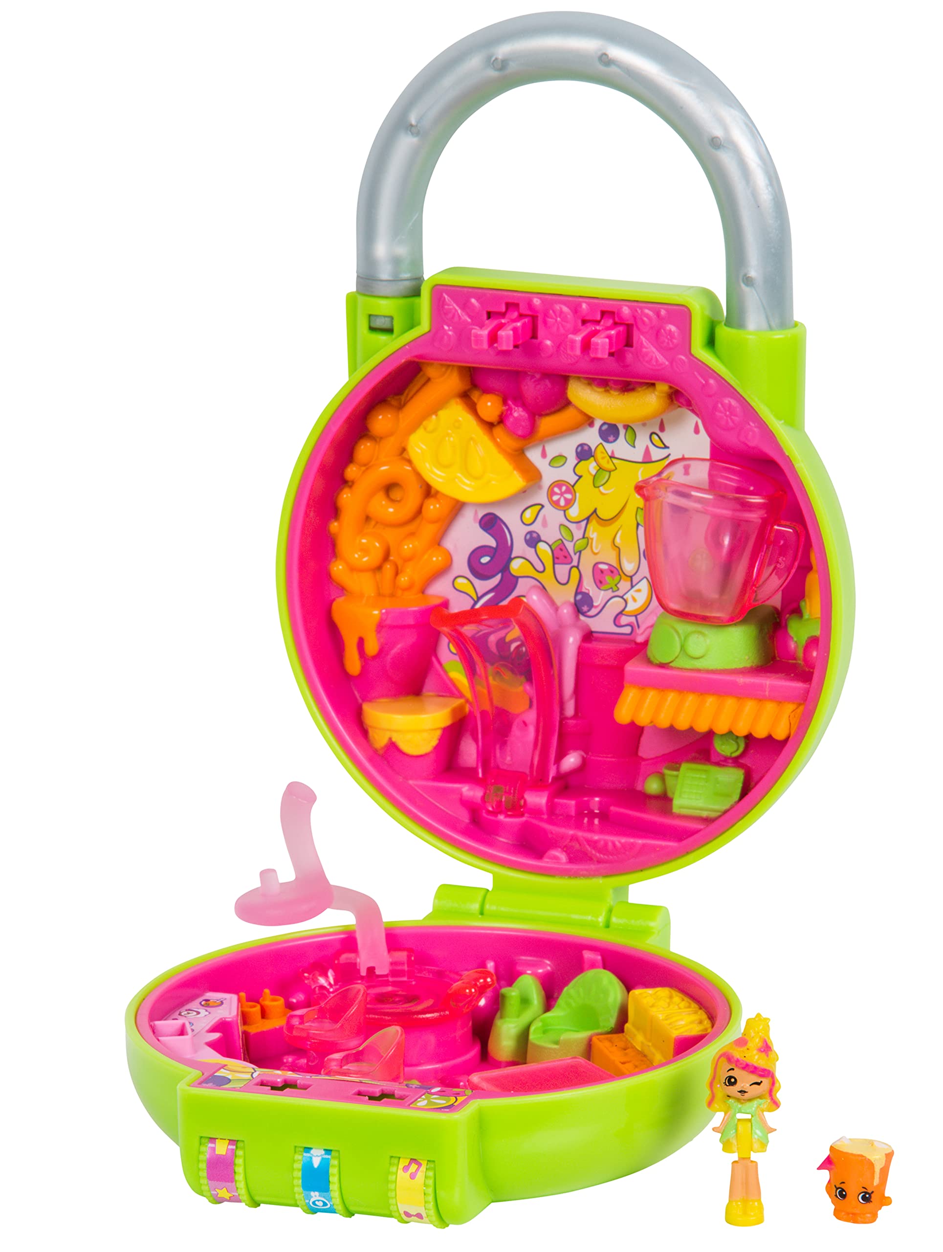 Shopkins Lil' Secrets Playset - Collectable Mini Playset with Secret with Shoppie and Shopkin Toy Inside - Cutie Fruity Smoothies