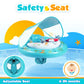 Baby Pool Float With Canopy Upf50+ Sun Protection, Inflatable Kids Pool Floats With Toy Play Console For Baby 6-36 Months, Infan