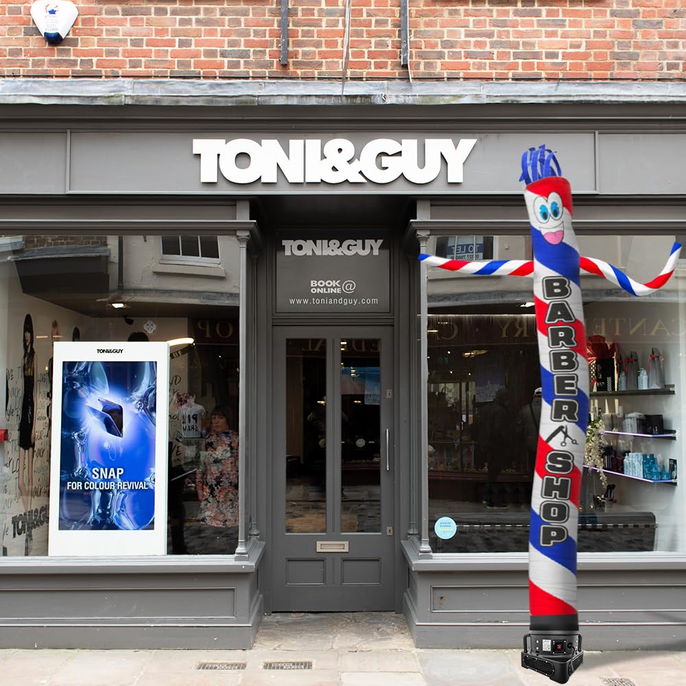 FFN 20ft Inflatable Tube Man - Barber Shop Dancer, Polyester, Replacement Tubeman (Y/W), Model 11051-F