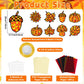 32 Sets Fall Thanksgiving Suncatchers Craft Kit DIY Window Stained Glass Effect Autumn Harvest Paper Crafts Home School Classroo