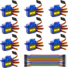 Hosyond 10 Pack Servo Motors SG90 9G Micro Servo for RC Robot Helicopter Airplane Boat Remote Control Toys, Servo for Arduino Pr