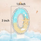 ElekFX 80th Birthday Candle for Cake, Beach Starfish Sequins Number Cake Candles, 2.76 inch Happy Birthday Candle, Cake Topper D