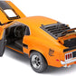 Maisto - 1/18 Scale Model Compatible With Ford Compatible With Mustang Mach-1 1970 Die-Cast Sports Car Scale Model (Orange)  mature-themed