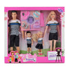 Azyasco | The Happy Family Doll Set Mom, Dad & 2 Little Kids Movable Body Parts Play Doll Set with Accessories Toys Kids Gift