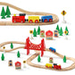 Sainsmart Jr. Wooden Train Set - Interactive Police Playset For Kids | Building Toy With Train, Figures & Accessories | Compatible With Brio, Thomas, Melissa And Doug | Educational Stem Gift (Village)
