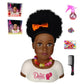 Black African Brown Styling Head Dolls With Curly Afro Hair And 5 Accessories, For Kids, Kids Toys For Ages 3 Up (Diva 02, 11 In
