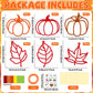 Qyeahkj 36 Set Fall Suncatchers Crafts for Kids DIY Autumn Window Tissue Paper Crafts Kit Maple Leaves Pumpkin Hanging Decor for
