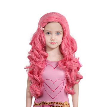 MUPUL Raise Of Red Wig Kids Pink Wig For Girls Halloween Costume Wigs For Kids