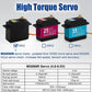 Diymore [ Full Brass Gear 6 Pack Mg996R Gear Torque Digital Rc Servo Motors High Torque Gear Servo For Jr Rc Helicopter Car Boat