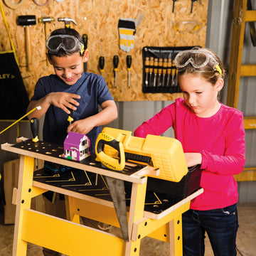 Stanley Jr. WB002-SY Children's Workbench - Let Your Child Play and Learn at The Same Time - Made of Solid and Durable Wood - fr