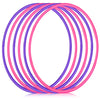 Halloscume 6 Pcs Exercise Hoop Detachable Fitness Rings Adjustable Plastic Toy Fitness Hoop Playground Toys Colored Circles For