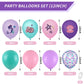 Mermaid Party Balloons, Mermaid Purple Pink Teal Balloon With Conch Shell Starfish Print Balloons Mermaid Confetti Balloon For U