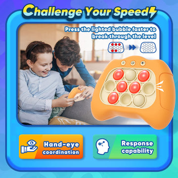 Byserten Handheld Game For Kids 6-12 With Lights And Sounds, Sensory Fidget Toys For Kids 8-12, Birthday Gifts For 6 7 8 9 Year Old Girls & Boys & Teens -Orange