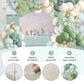 Ilafm 150Pcs Dusty Blue Green Balloon Garland Arch Kit, Ash Mist Green Haze Fog Blue Sand White Gold Balloons For Baby Shower Ju