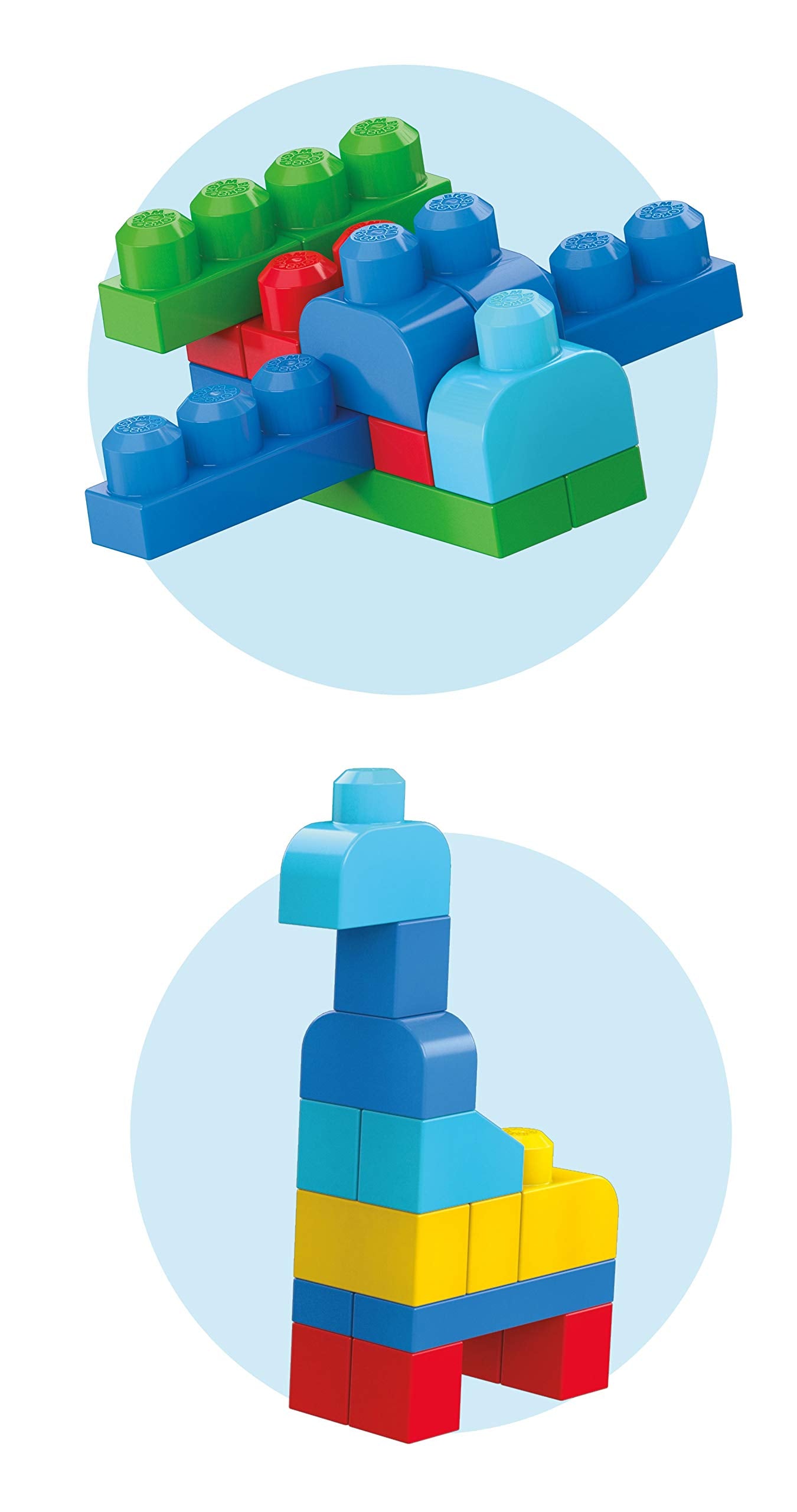 Fisher-Price Mega Bloks Let's Build It Set - Multi Color, Model FFG23, Made from Durable Acrylonitrile Butadiene Styrene