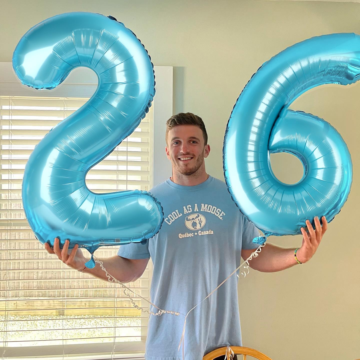 Pearlescent Blue 4 Balloon, Number Balloons 40 Inch, 4Th Birthday Decorations For Girls Boys, Four Large Numbers For Party Decor