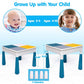 OCATO Kids Activity Table Set with 152Pcs Marble Run Blocks, Multicolor, Size 230, Model 1081, STEM Toys for Ages 3-6