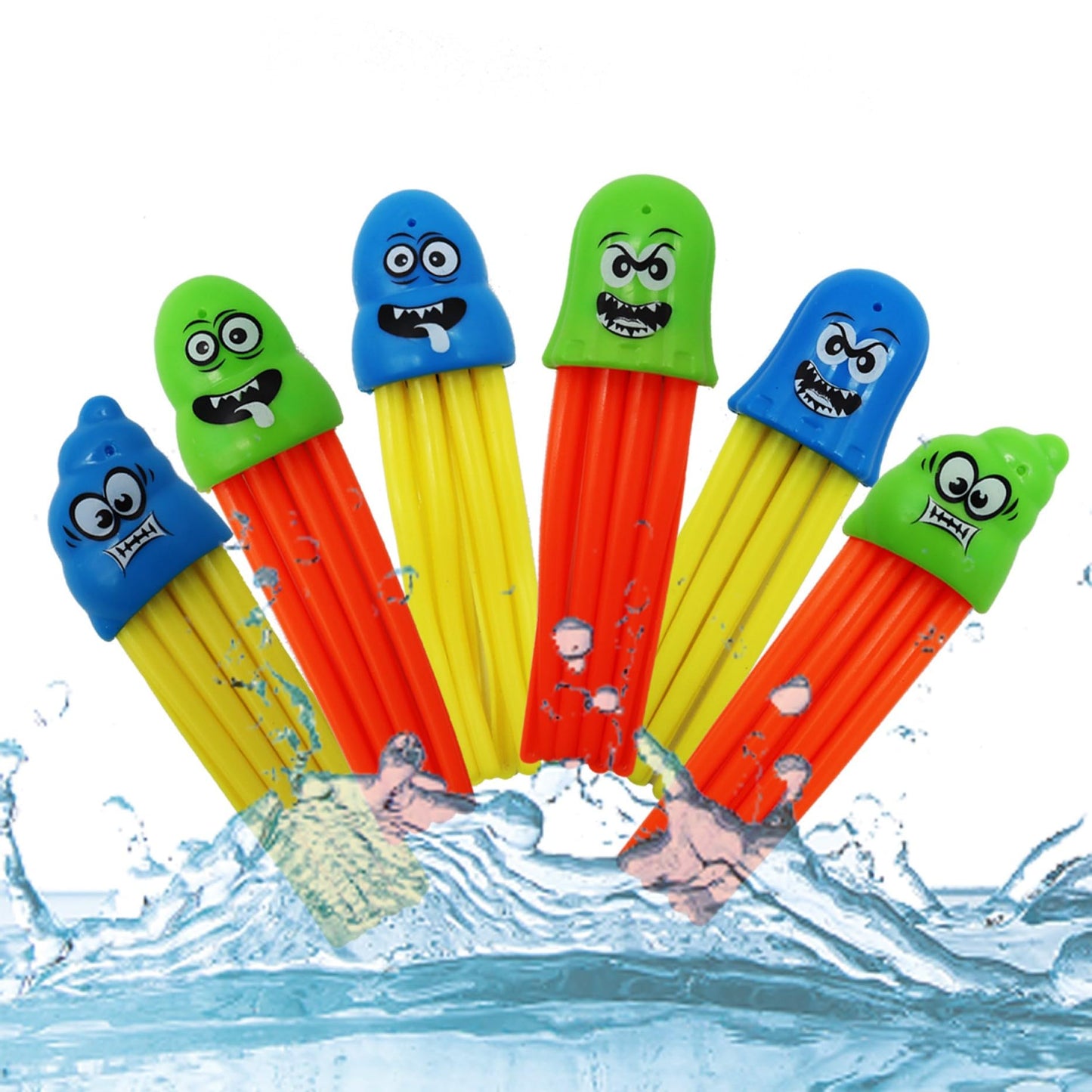 Jellyfish Dive Pool Toy Set For Kids - Pack Of 6 Colorful And Safe Underwater Diving Toys (Set Of 6 Pieces)