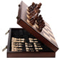 enhanced Wooden Chess Set with Protective Carry Bag - 15 Folding Chess Board & Chess Pieces - Classic Strategy Game for mature-themeds & Kids for Chess Lovers  Beginners