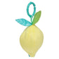 Manhattan Toy Mini-Apple Farm Lemon Baby Travel Toy With Rattle, Squeaker, Crinkle Fabric & Teether Clip-On Attachment