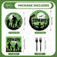 Grencian 96Pcs Halloween Zombie Party Supplies Green Spooky Zombie Plates and Napkins Horror Themed Tableware Sets for Halloween