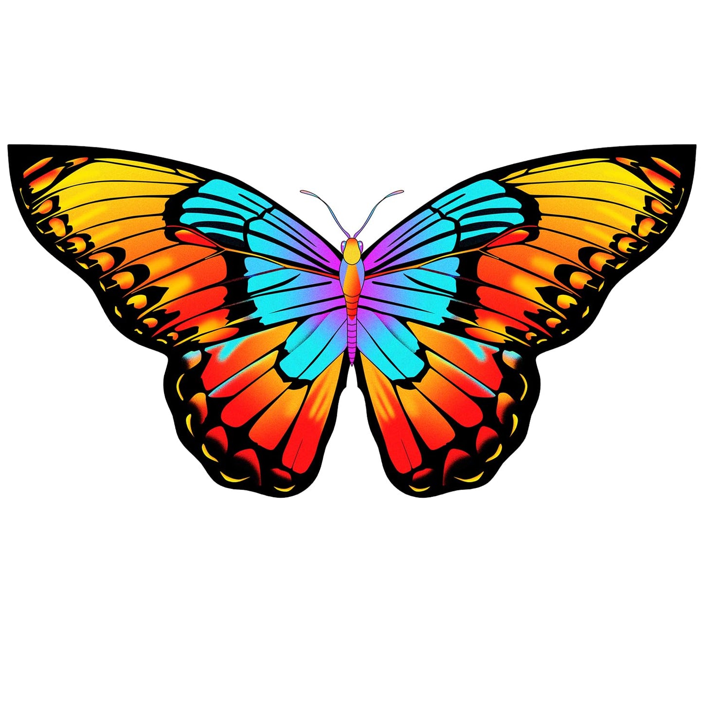 Xida Rainbow Butterfly Kites For Kids & Adults,Easy To Fly Beginner Kite, Large Single Line Kite For The Beach, Outdoor, Easy Fl