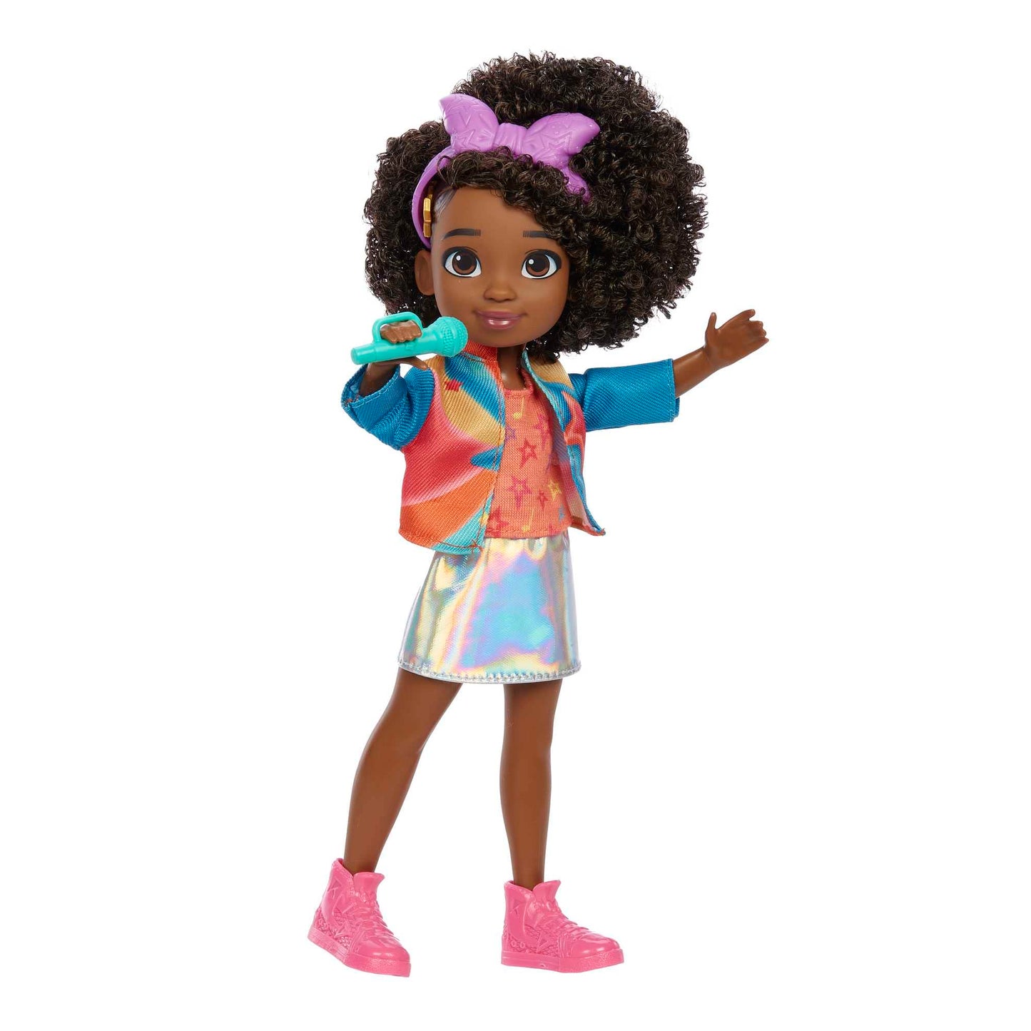 Mattel Karma'S World Fashion Pack With Karma Grant Doll, Clothes & Accessories, From School To Stage Set With 14 Pieces, Dark Br