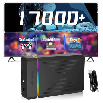 3T Retro Gaming Hard Drive, 17000+ Plug And Play Video Games, Retro Game Console Hdd With 39 Emulator Console, Retrobat/Launchbo