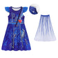 Wonderbabe Descendants Evie Girls Costume For Girls Princess Dress Up Kids Birthday Party Halloween Costume With Cape Size 5-6T