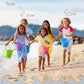 Sosation 100 Pcs Sand Buckets Bulk for Kids Easter Sand Buckets and Shovels for Kids 5.5 Inch Plastic Beach Pails Toys for Girls