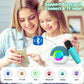 Goopow Mini Karaoke Machine Speaker For Kids Adults, Portable Bluetooth Microphone Song Toys With Led Light, Best Chritmas Birthday Festival Gift For 3 4 5 6 7 8+ Year Old Girls Boys (Green-2Mic)