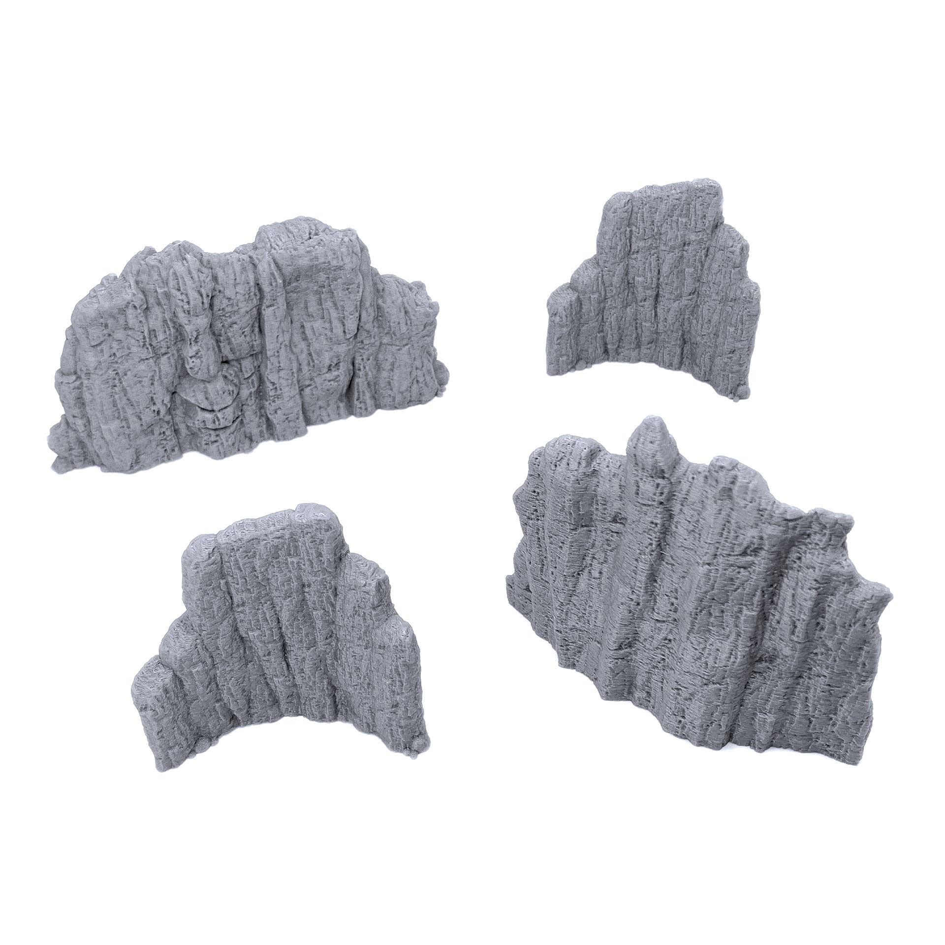 Endertoys Volcanic Rock Wall Set A, 3D Printed Tabletop Rpg Scenery And Wargame Terrain For 28Mm Miniatures