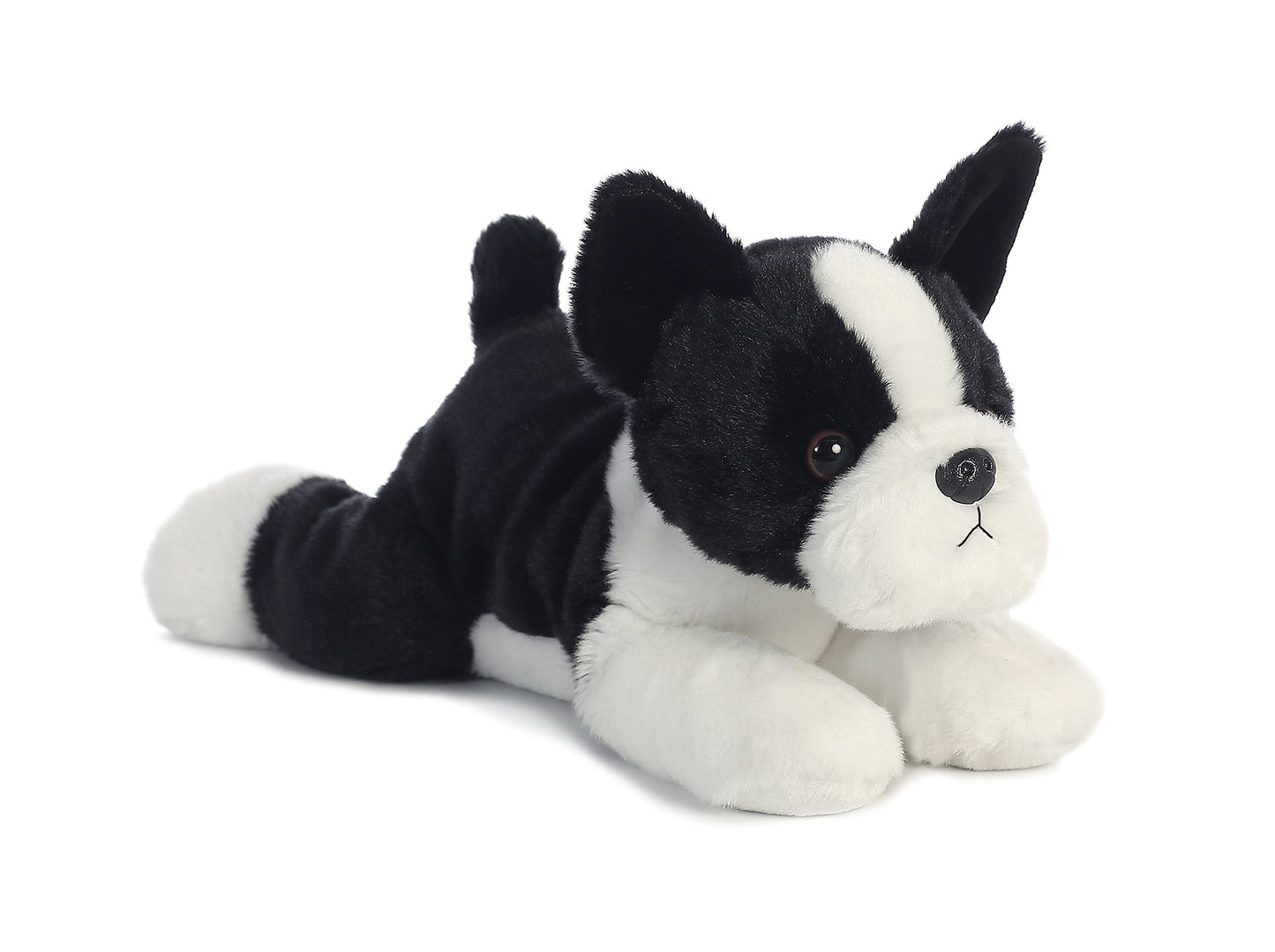 Aurora® Buster™ Boston Terrier Stuffed Animal - Black 12.5 Inches, Polyester, Perfect for All Ages, Ideal for Birthdays and Imaginative Play