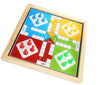 Zudo Toys Ludo + Snakes & Ladders Wooden Magnetic Board Game 2-Pack - Two Game Set In One Bundle - ChildrenS Family Pachisi Lea