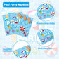 Tevxj 98 Pieces Pool Party Decorations Summer Beach Birthday Party Tablecloths Pool Surfboard Party Tableware Sets For Hawaiian Birthday Baby Shower Party Supplies Favors