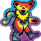 C&D Visionary Licenses Products Grateful Dead Tie Dye Bear Sticker
