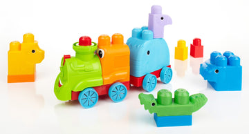 Mega Bloks First Builders Animal Safari Train - Plastic Construction Toys, Model CYP62