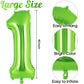 Green Number 1 Balloon 40 Inch, Big Large Foil Helium Number Balloons, Jumbo Giant Mylar Number 1 Balloons For 1 First Birthday