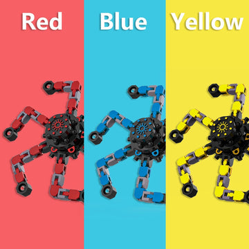 Christmas Stocking Stuffers For Kids Transformable Fidget Spinners,3Pcs Funny Sensory Fidget Toys Deformable Chain Diy Robot Spi