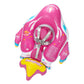 Swimbobo Baby Pool Float Inflatable Spaceship Infant Swim Float with Cloth Safety Seat Pool Toys for Kids 6-36 Months(Red  Large)