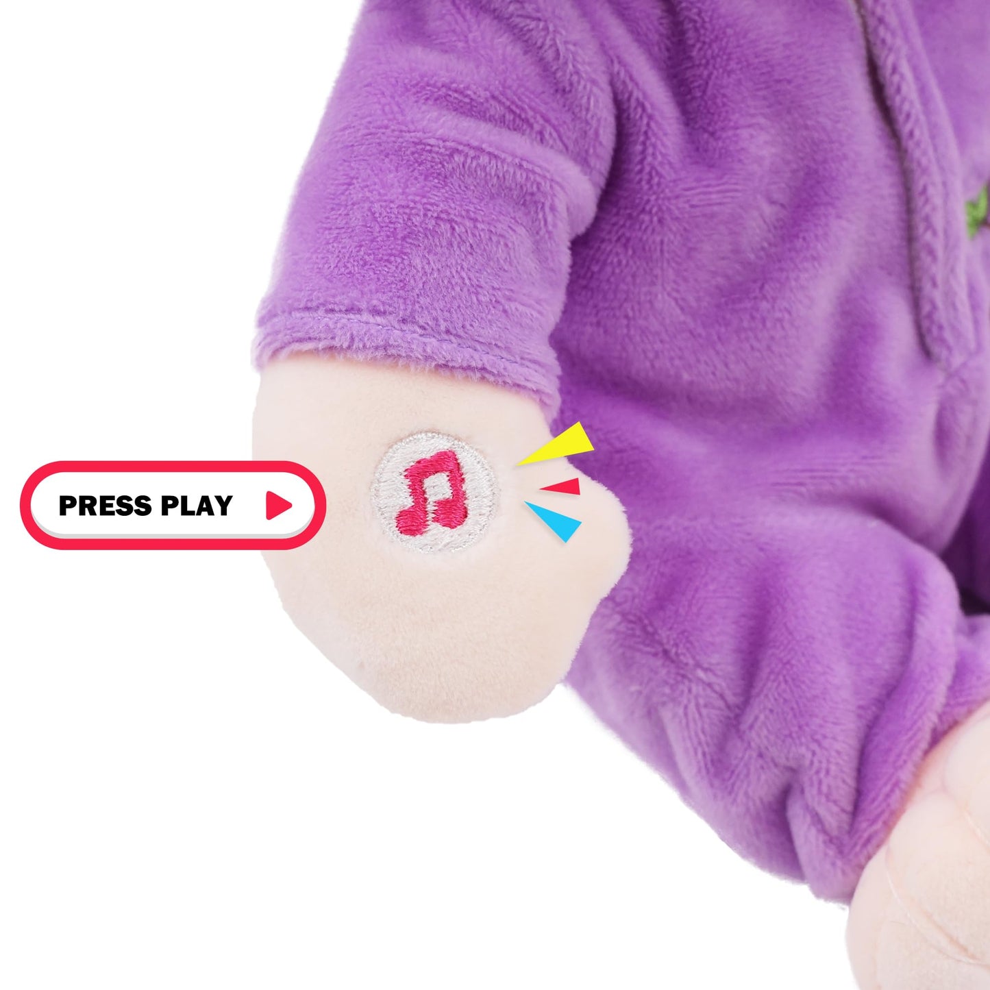 June Garden 12'' Soothing Music Sweet Dolly Bedtime Owl - Interactive Stuffed Ultra Soft Talking Baby Doll For Birth And Up