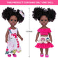 OTMOON 14.5 Inch Black Doll with Clothes Dress Sets African Doll Black Dolls