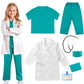 Cotatero Doctor Scrubs Costume For Kids With Stethoscope Lab Coat Career Day Costume Doctor Dress Up For Boys Girls 3-12