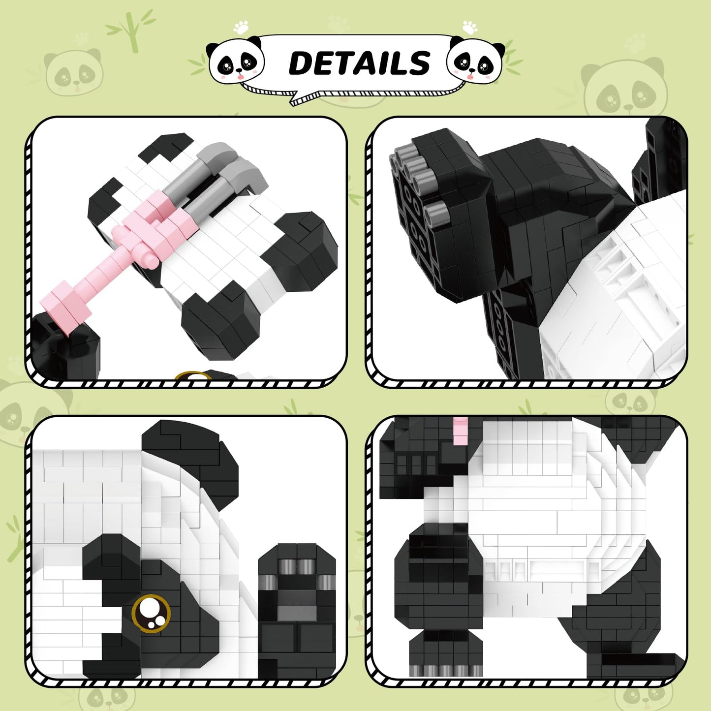 Panda Micro Mini Building Toy Bricks For Adults, 1051 Pcs Mini Building Blocks Animals Sets For Goodie Bags, Party Favors For Boys Girls 12+ 14+, Christmas Birthday Gift For Kids, Carnival Prizes