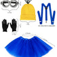 Wishten 5 Pcs Halloween Costume For Kids Girls,Goggles/Beanie/Tutu Skirt/Suspenders/Gloves Halloween Costume Accessories