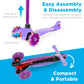 Best Choice Products Kids Mini Kick Scooter Toy W/ Light-Up Wheels, Height Adjustable T-Bar, Foot Break - Purple